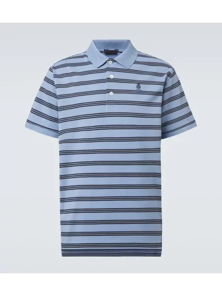 Tricou polo Prada cu dungi albastru