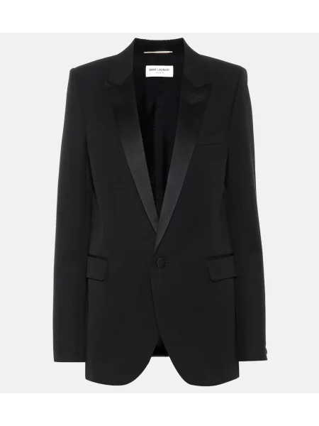 Sacou Saint Laurent de lână negru