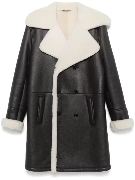 Palton Dolce & Gabbana din piele negru