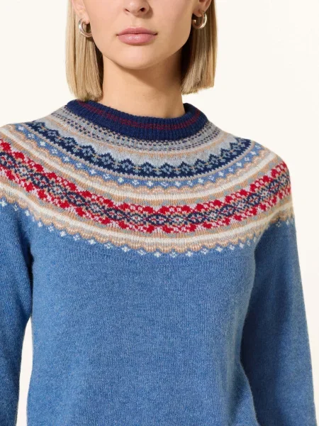 Eribé Sweter Alpine blau czerwony