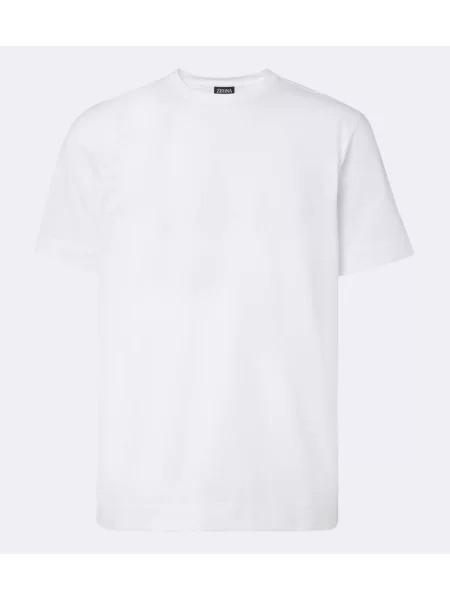 Tricou Zegna din jerseu alb