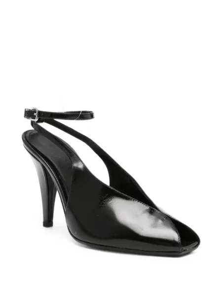 Sandale Chantal din piele cu cataramă negru