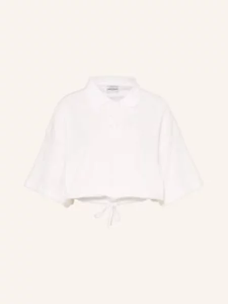 Claudie Pierlot Koszulka Polo Z Pikowanym Wzorem weiss białe