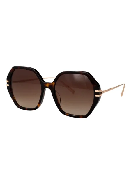 Ochelari de soare Chopard Eyewear cu imprimeu geometric auriu