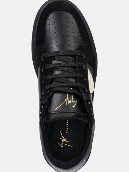 Кожаные кроссовки Giuseppe Zanotti черные