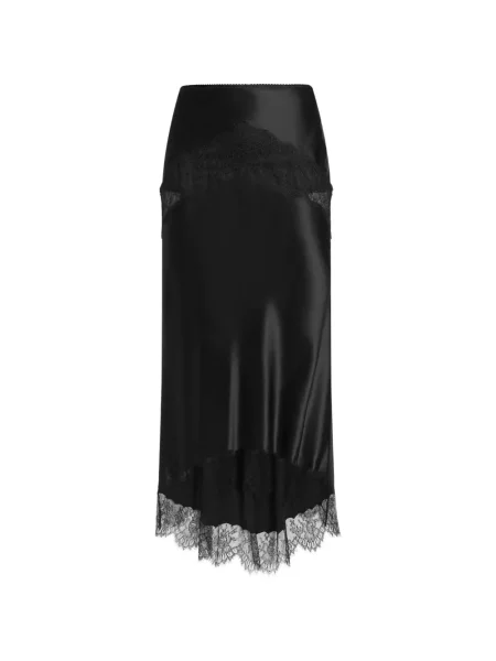 Fustă de satin Dolce & Gabbana din satin negru