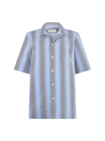 Koszula z krótkim rękawem Dries Van Noten niebieska