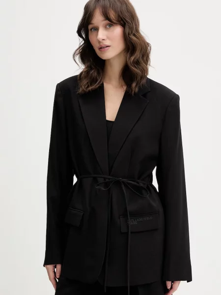 Karl Lagerfeld Jeans blazer din amestec de in negru