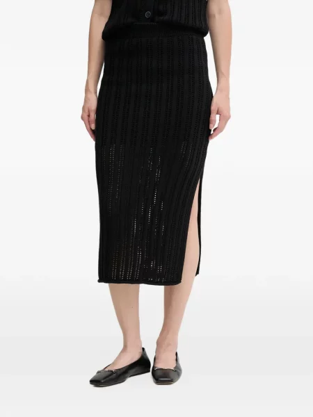 Fustă midi Dkny tricotate negru