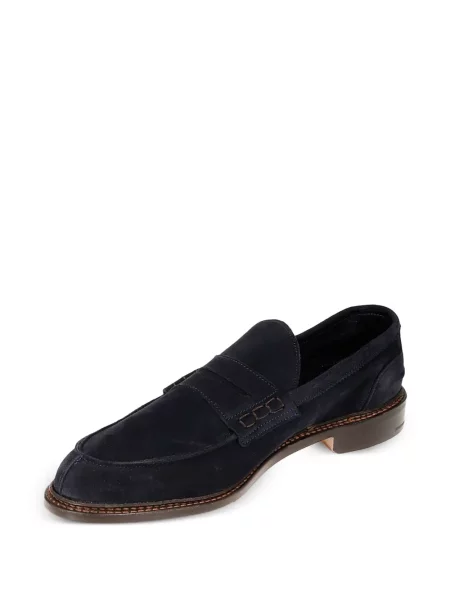 Pantofi loafer Tricker's din piele de căprioară albastru