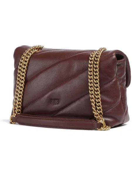 Pinko De piele geantă pe umăr LOVE CLASSIC roșu