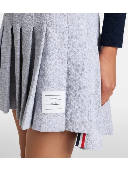 Fustă Thom Browne din tweed gri