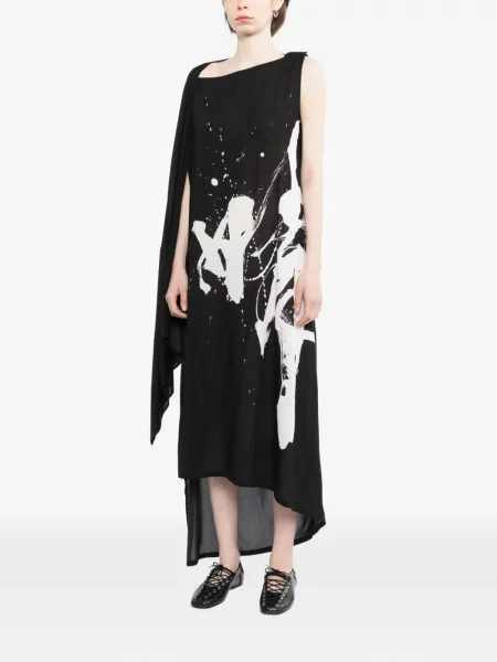 Rochie Yohji Yamamoto cu imagine asimetrică negru