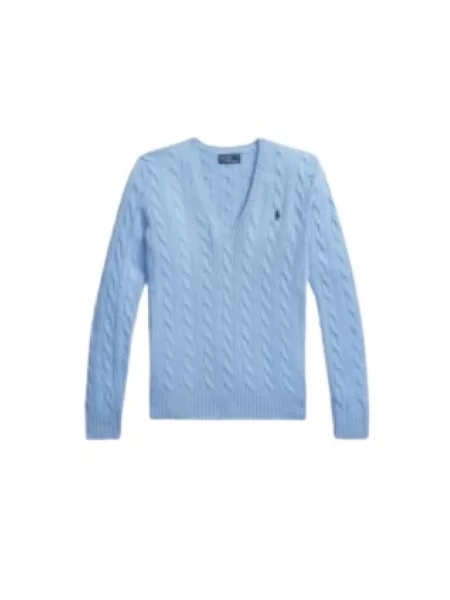 Sweter Polo Ralph Lauren z kaszmiru niebieski