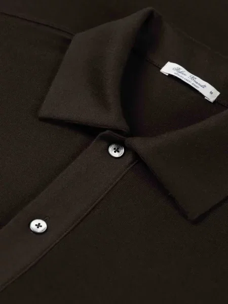Scurt tricou polo Stefan Brandt maro