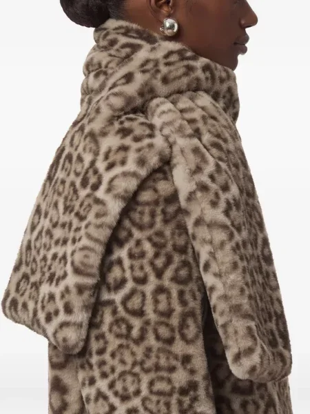 Fular Apparis cu imagine cu model leopard cu blană