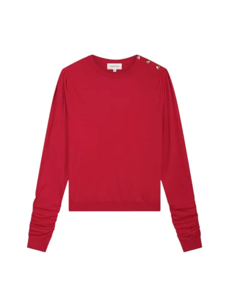 Lniany sweter Fabienne Chapot czerwony