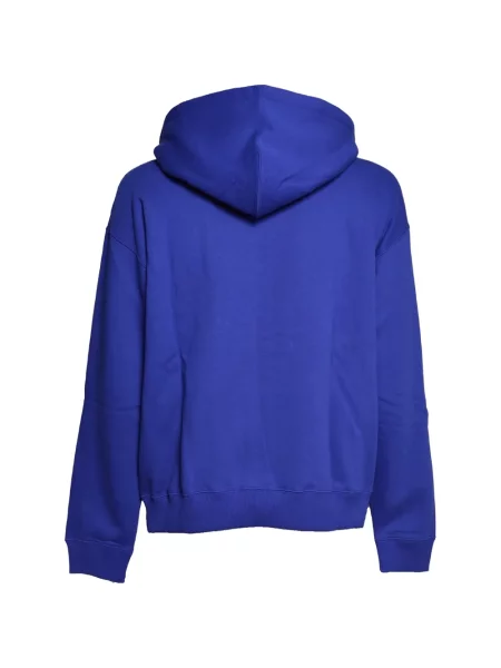 Hanorac cu glugă Jil Sander cu cordon albastru