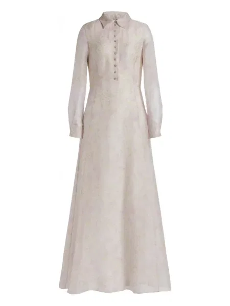 Rochie maxi Alberta Ferretti cu model floral de costum