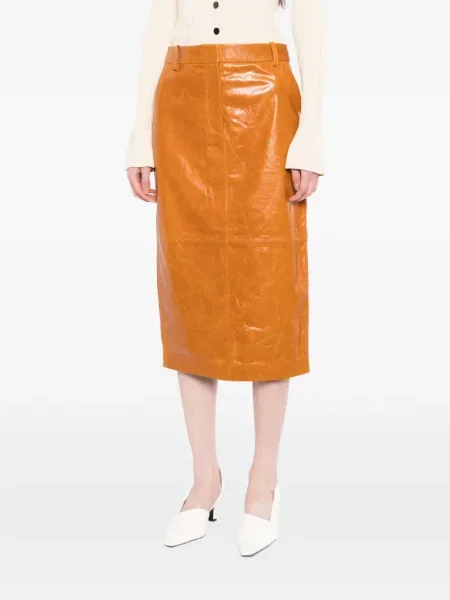 Fustă din piele Co Collection maro