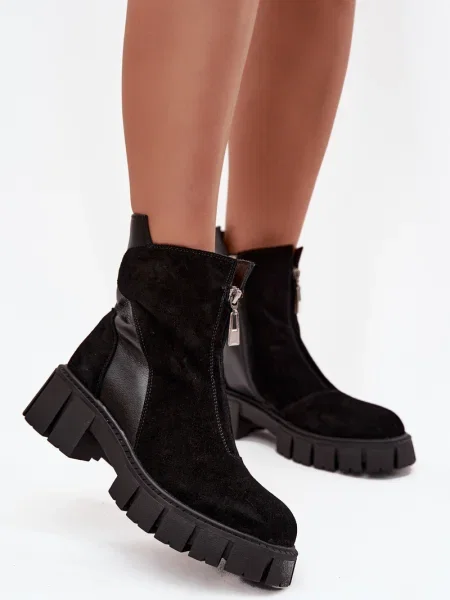 Botine D&a din piele negru