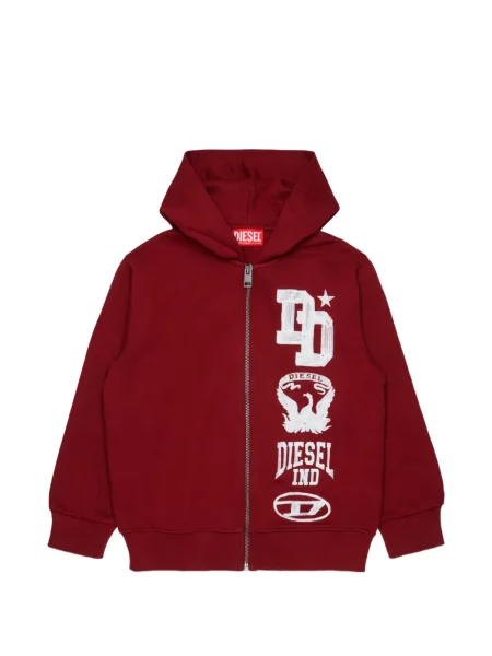 Bluza z kapturem dziecięca Diesel czerwona