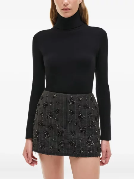 Fusta mini Simkhai cu dungi gri