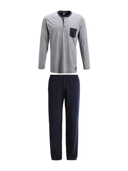 CECEBA Dolga pižama marine / mornarska / off-bela bela