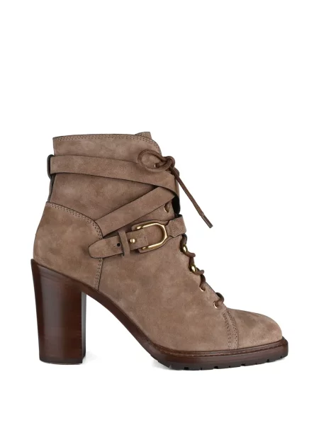 Cizme scurte Lauren Ralph Lauren cu cataramă maro