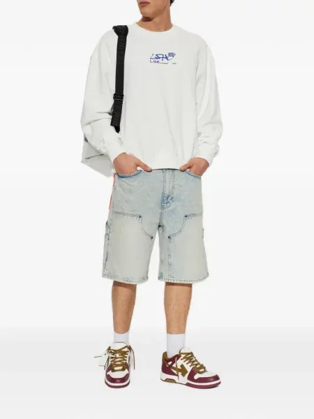 Hanorac L/ab C/o Off-white cu imagine alb
