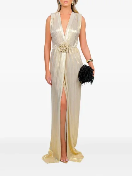 Rochie maxi Roserry de costum auriu