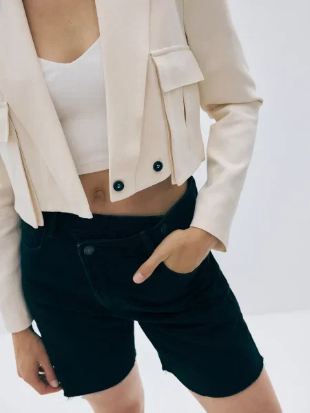 Reserved Джинсові шорти сірий