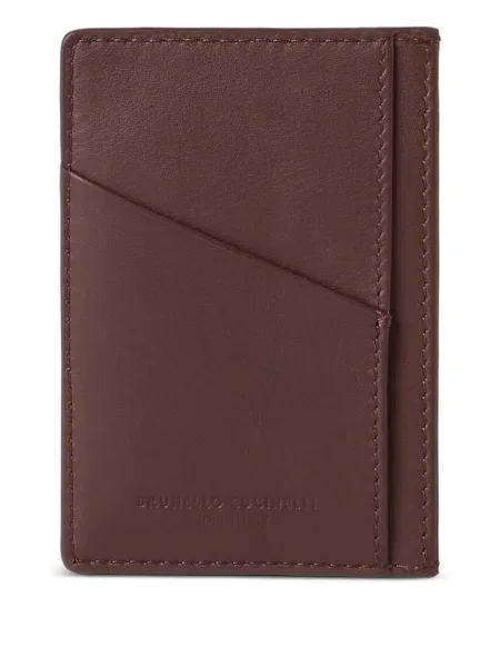 Portofel Brunello Cucinelli din piele maro