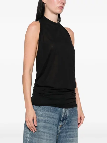 Top Balenciaga drapat negru