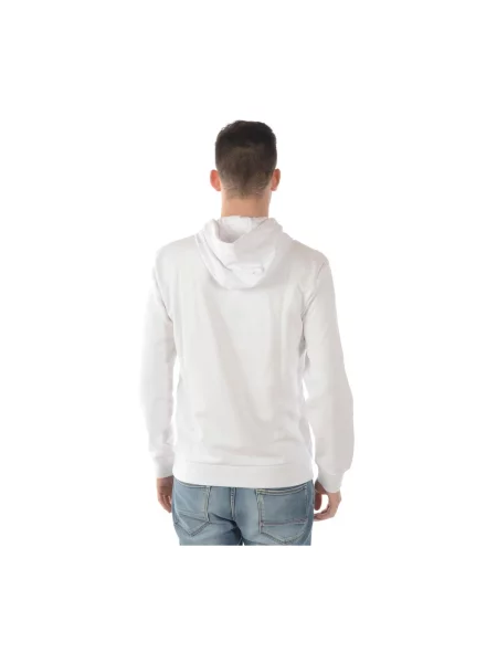 Bluza z kapturem Emporio Armani z kapturem biała