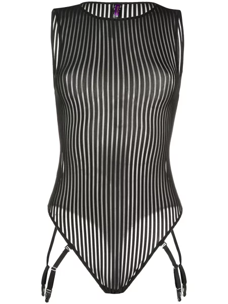 Body Maison Close cu dungi negru