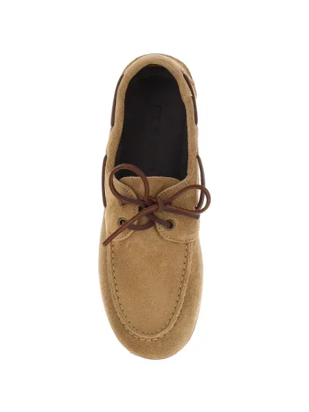 Лоуфъри Sebago с връзки с дантела бежово