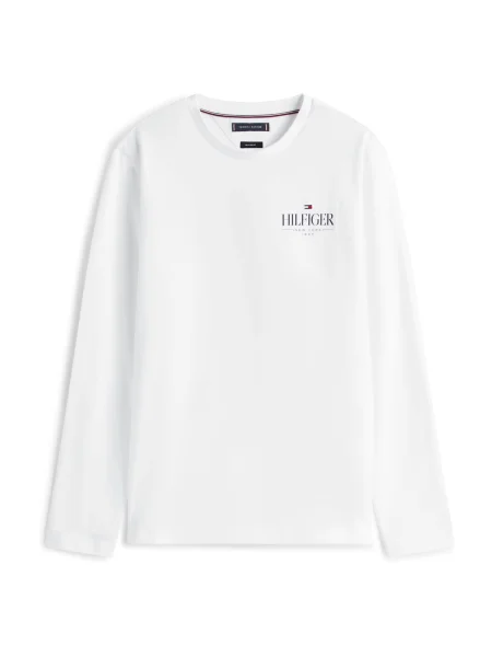 TOMMY HILFIGER Tričko tmavomodrá / červená biela