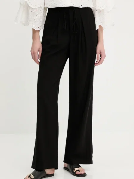 Kalhoty Answear Lab široké high waist černá