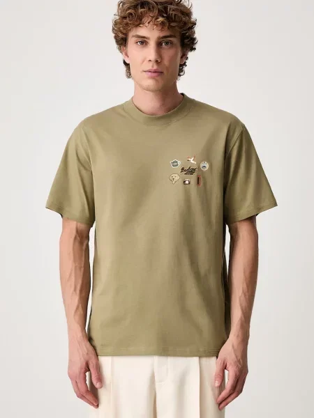 Barbour Pin Badge Graphic tricou din pentru bărbați