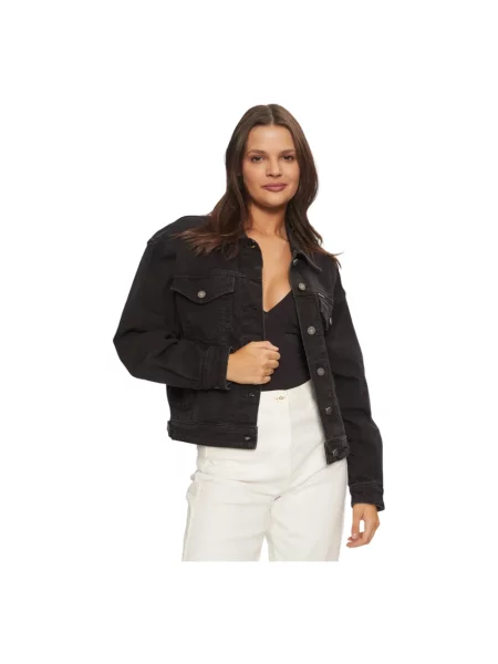 Kurtka Guess Jeans Oversize Trucker Black L czarna