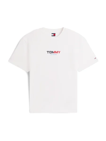 Tommy Jeans Tričko námornícka modrá / svetlomodrá / červená / biela béžová