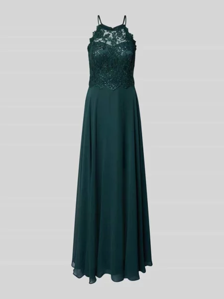 Sukienka wieczorowa z koronką i wycięciem z tyłu V.m.