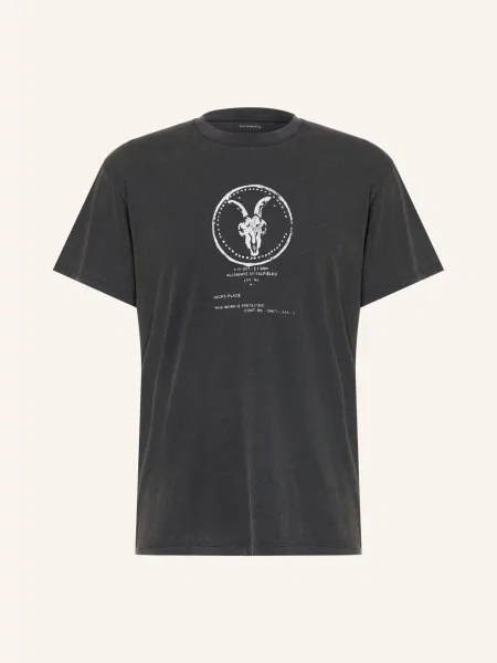 Allsaints Tričko Tier Hale tmavě šedá