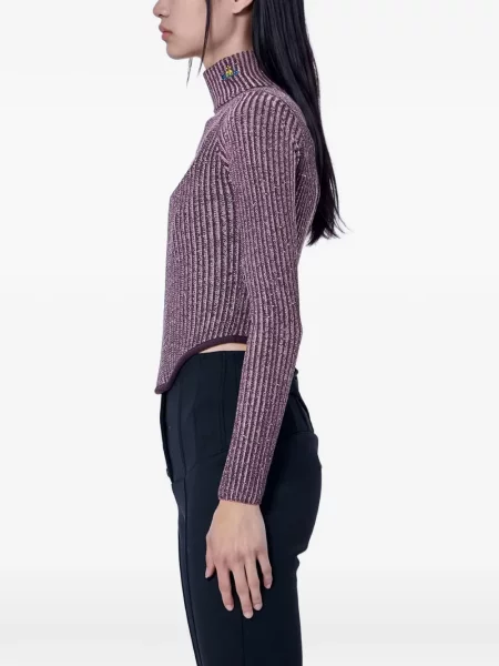 Megztas džemperis Vivienne Westwood violetinė