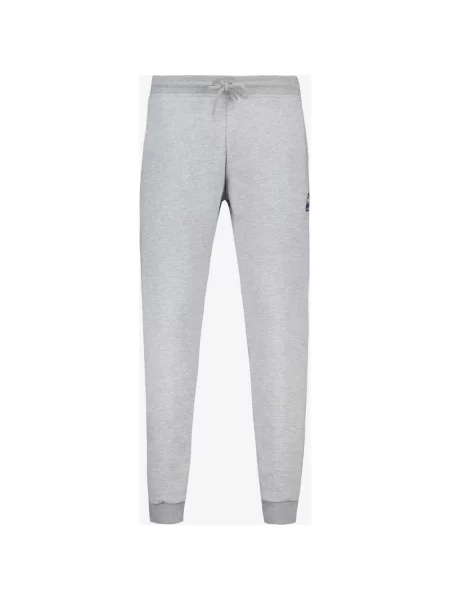 Długie spodnie Le Coq Sportif Essentiels Slim szaro-srebrne XL szare