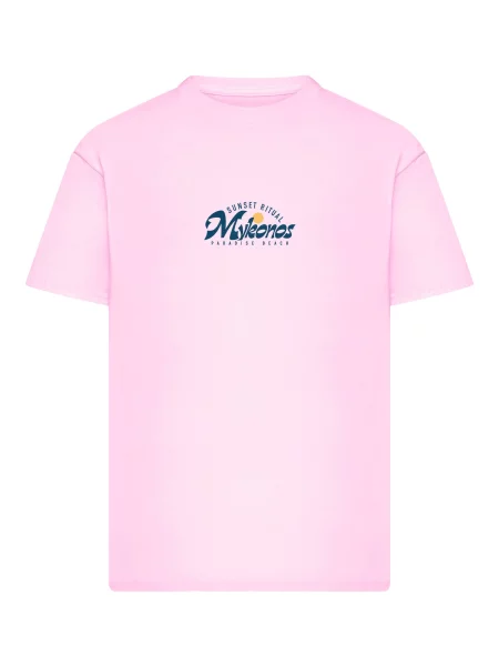 Mister Tee Tricou Mykonos Mood marin / galben / portocaliu / roz albastru