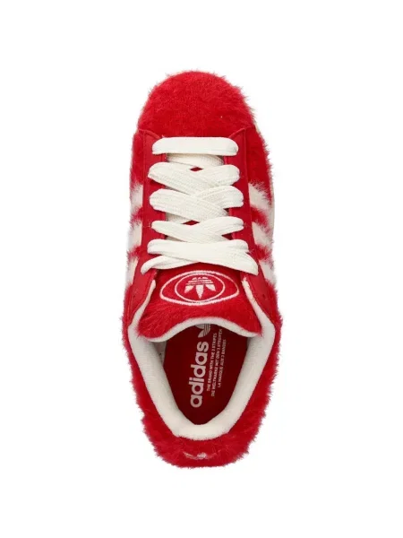 Pantaloni Adidas de catifea cord cu imagine roșu
