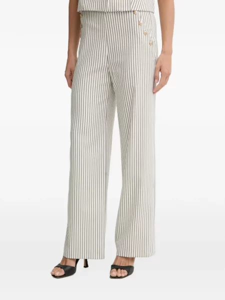 Pantaloni Morgan cu dungi cu imagine alb