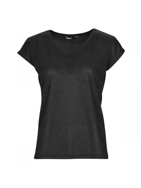 Top Only z V-izrezom črna